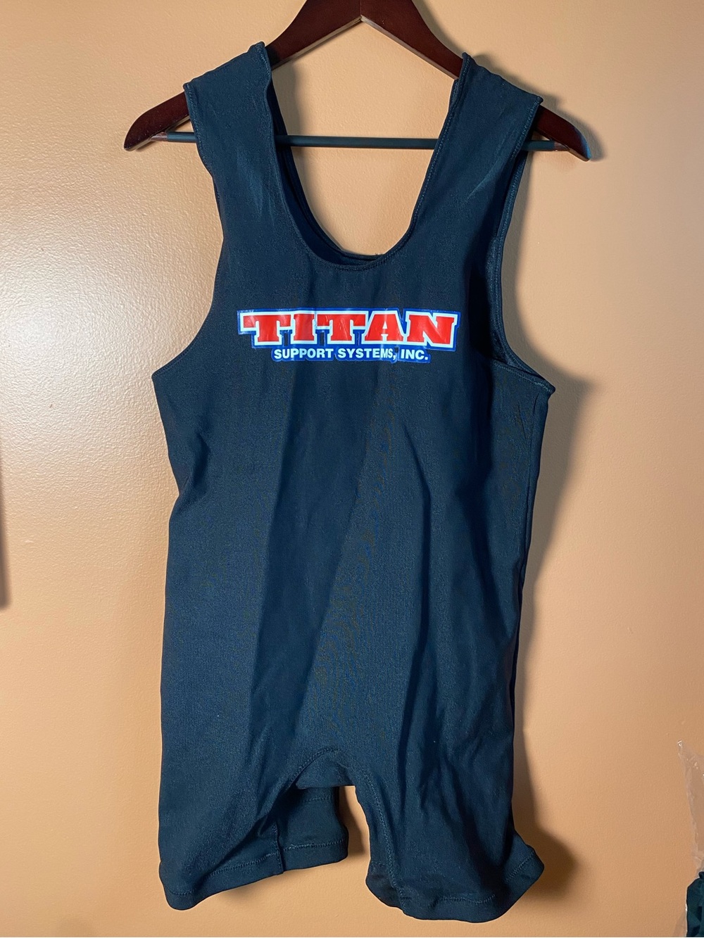 Titan Vintage Men’s Triumph Powerlifting Singlet IPF Approval Black Size XL